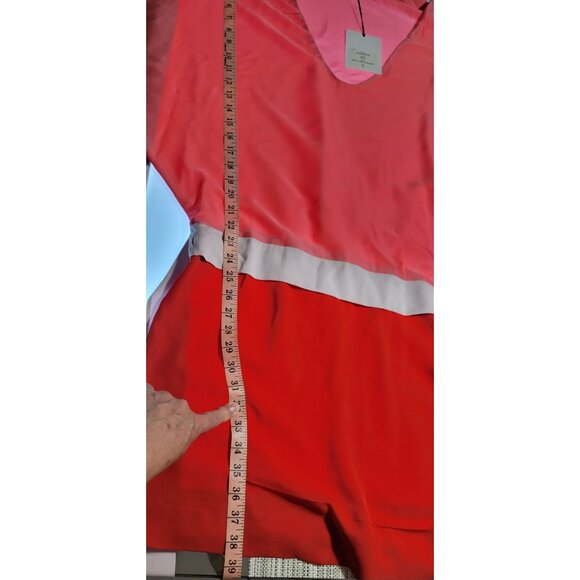 DIANE Von FURSTENBERG DVF Edna SILK Color Pink DOLMAN SLEEVE BELT DRESS Size 10 - Picture 16 of 16